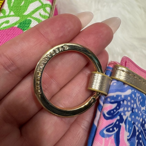 Lilly Pulitzer Cosmetic Bag Set - Pink and Blue Floral - Picture 10 of 10
